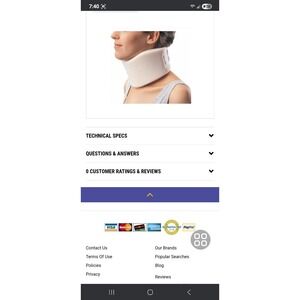 PROCARE 79-83015 Form Fit Cervical Collar Size: Medium